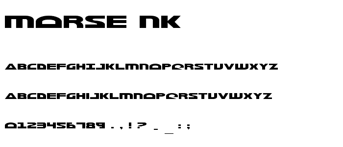 Morse NK font